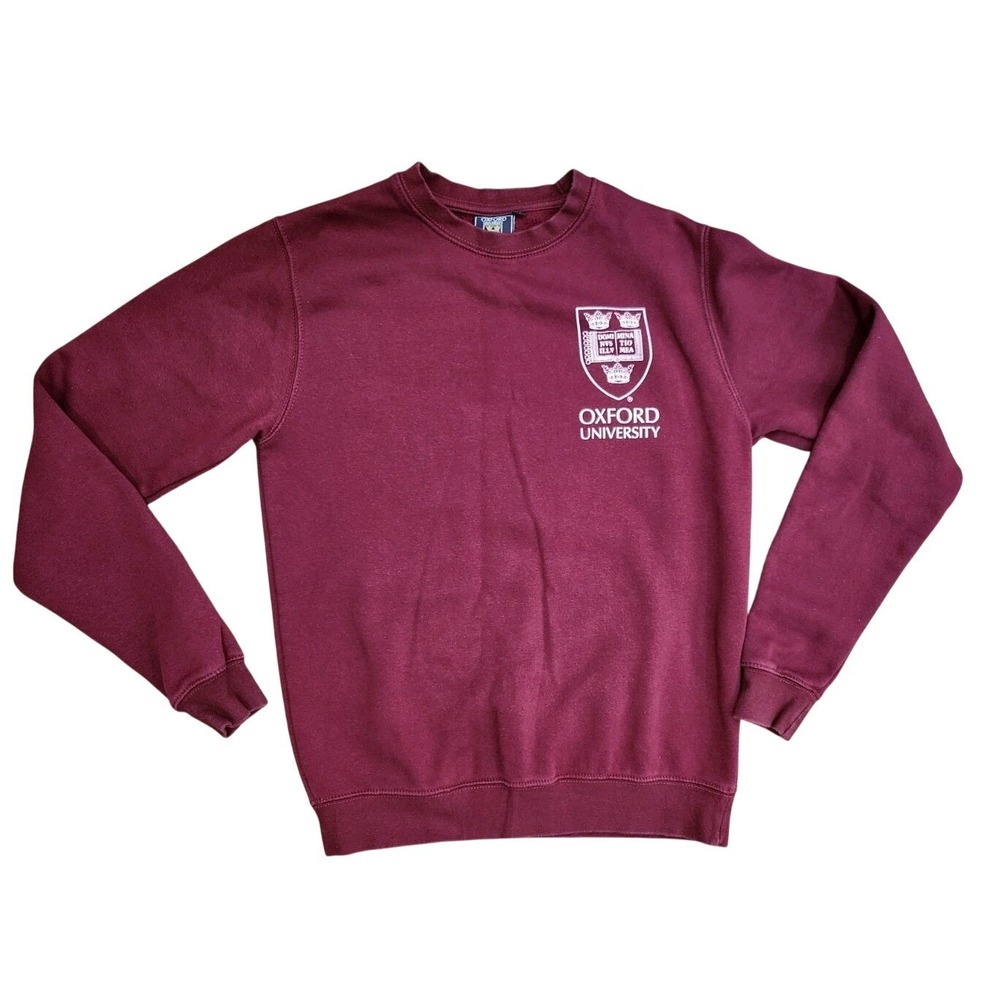 Oxford University Sweatshirt Mens Burgundy Crewneck College Pullover Alumni